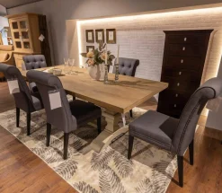 Esstisch GM220 Polsterstuhl Frederik AP B Page Grey 65 Mit 6 Stühlen