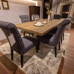 Esstisch GM220 Polsterstuhl Frederik AP B Page Grey 65 Mit 6 Stühlen