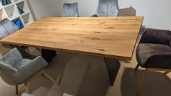 Esstisch Goa Wildeiche Massiv Geölt Füße Metall Anthrazit Lackiert Ohne Stühle