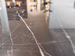 Esstisch Jari Platte Keramik Ultra Marmoroptik Schwarz Glänzend Gestell Schwarz