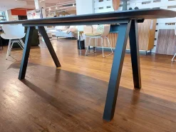 Esstisch Jari Platte Keramik Ultra Marmoroptik Schwarz Glänzend Gestell Schwarz