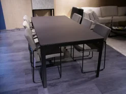 Esstisch Kalia 620 901 Platte Fenix Cacao Anthrazit Rahmen Epoxy Nuit Silk Schwarz Eichenplatte Rand Night Matt Fußkappen Schwarz