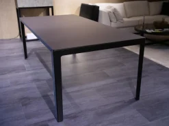 Esstisch Kalia 620 901 Platte Fenix Cacao Anthrazit Rahmen Epoxy Nuit Silk Schwarz Eichenplatte Rand Night Matt Fußkappen Schwarz