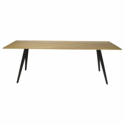 Esstisch Knikke Platte Eiche Natur Geölt Gestell Stahl Schwarz