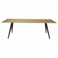 Esstisch Knikke Platte Eiche Natur Geölt Gestell Stahl Schwarz