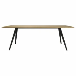 Esstisch Knikke Platte Eiche Natur Geölt Gestell Stahl Schwarz