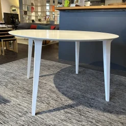 Esstisch Lau Esche Weiss Lackiert