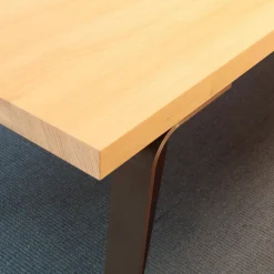 Esstisch LX4/25 Kernesche Hell Massiv Geseift Gestell Rohstahl Geölt