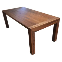 Esstisch Lyss Nussbaum Massiv Rustikal Geölt Ausklappbar Ohne Stühle