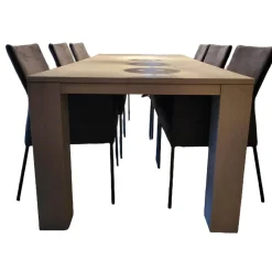 Esstisch Markant Eiche Massiv Silver Grey Matt Lackiert