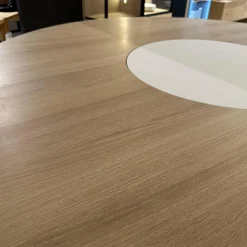 Esstisch Miró Eiche Weißöl Drehteller Keramik Arctic White