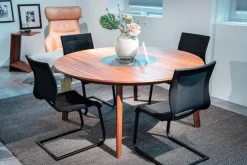 Esstisch Miró TKMI16 Nussbaum Natur Geölt Drehteller Keramik Basalt Black MP