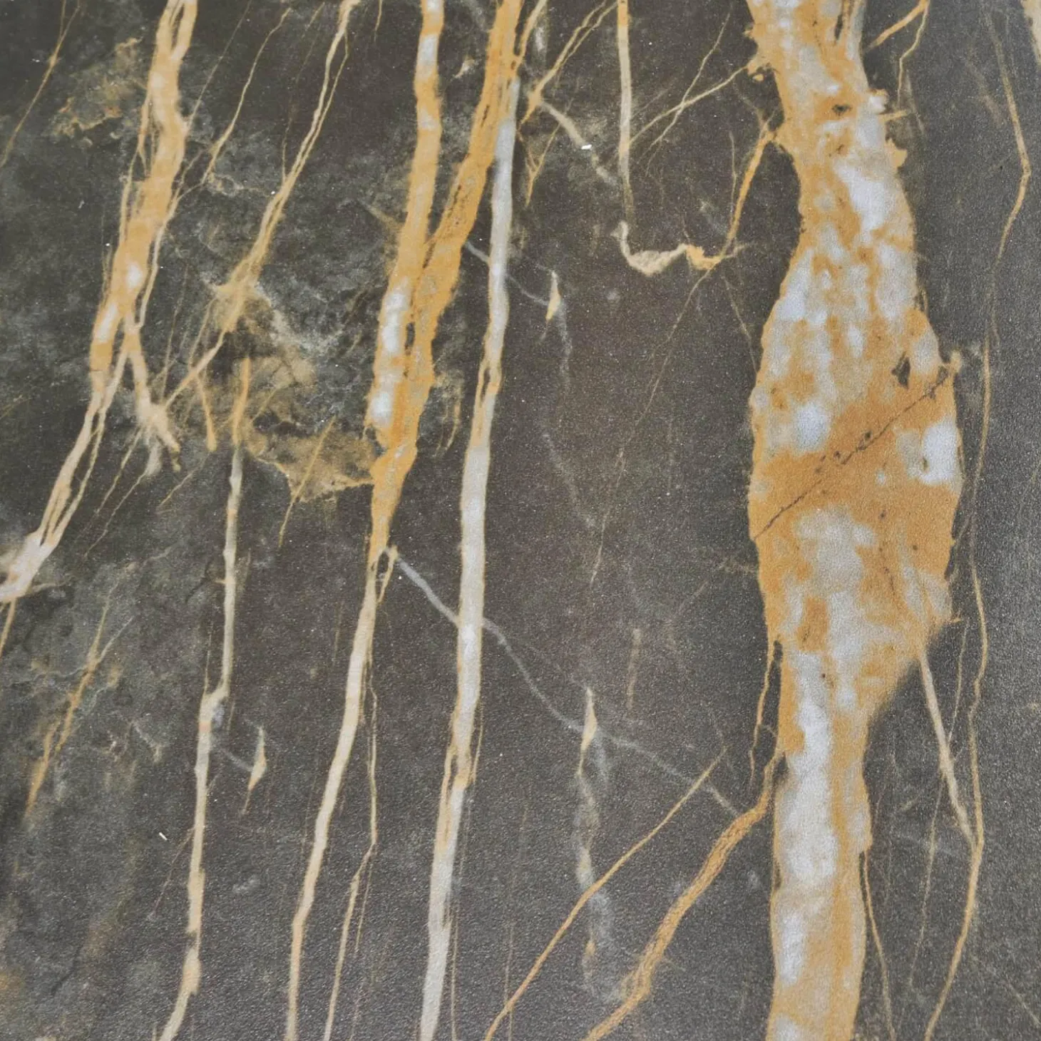 Esstisch Mirado 6171 Platte Keramik Rock Braun Gold Untergestell Kufe Lack Tiefschwarz Mit Klappeinlage