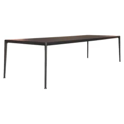 Esstisch Mirto Platte Eiche Schwarz Gebürstet Gestell Schwarz Verchromt Lackiert