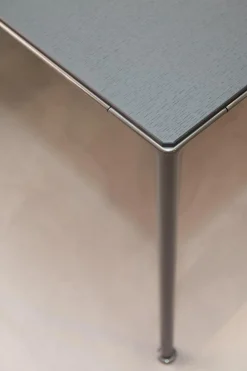 Esstisch Mirto Platte Eiche Schwarz Gebürstet Gestell Schwarz Verchromt Lackiert