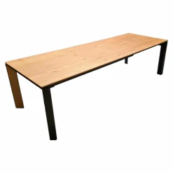 Esstisch Monaco M513-86-078 Eiche Echtholzfurnier Tischbeine Metallprofil Schwarz Ausziehbar