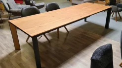 Esstisch Monaco M513-86-078 Eiche Echtholzfurnier Tischbeine Metallprofil Schwarz Ausziehbar