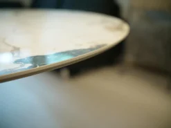 Esstisch Multiplo Platte Weißer Marmor Gestell Druckgegossenes Aluminium Matt Lackiert Weiß