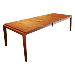 Esstisch Mylon Nussbaum Wild Massiv Naturöl mit 2 Auszugsplatten