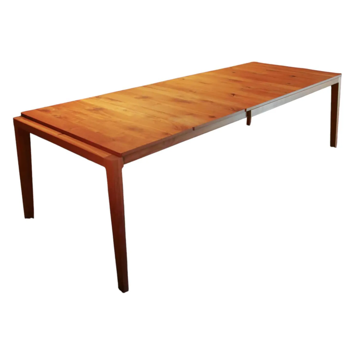 Esstisch Mylon Nussbaum Wild Massiv Naturöl mit 2 Auszugsplatten