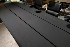 Esstisch Nairobi Eschenholz Massiv Sandgestrahlt Mattschwarz