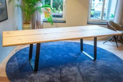 Esstisch Nox Eiche Weißgeölt Gestell Metall Schwarz Matt