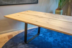 Esstisch Nox Eiche Weißgeölt Gestell Metall Schwarz Matt