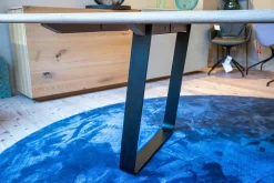 Esstisch Nox Eiche Weißgeölt Gestell Metall Schwarz Matt