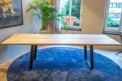 Esstisch Nox Eiche Weißgeölt Gestell Metall Schwarz Matt