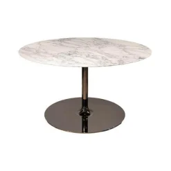 Esstisch Oliver Platte Marmor Grigio Weiß Grau Gestell Nickel Black Schwarz