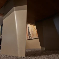 Esstisch Onda Asteiche Wild Wangenfuß Stahl Pulverbeschichtet