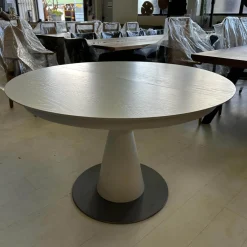 Esstisch Radon Knorrige Eiche Aquqcreativebeize 9010 Weiß Matt Lackiert Inklusive Auszug