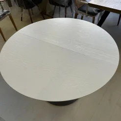 Esstisch Radon Knorrige Eiche Aquqcreativebeize 9010 Weiß Matt Lackiert Inklusive Auszug