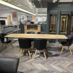 Esstisch Runa 8410 Kerneiche Natur Massiv Oberfläche Gebürstet Inklusive Kopfauszüge Ohne Stühle