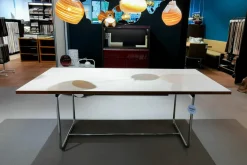 Esstisch S 1072 Tischplatte Nussbaum Geölt Gestell Stahlrohr Ausziehbar