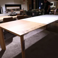 Esstisch Salamanca 3240 4 Wildeiche Massiv Tischplatte Mattglas Ausziehbar