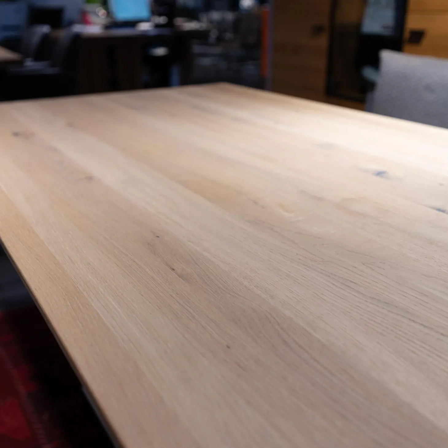 Esstisch San Francisco Asteiche Gestell V-Form Massiv Bianco Geölt