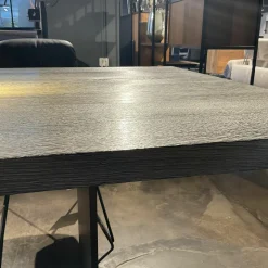 Esstisch SC41 Eiche Geköhlt Silber Gebürstet Gestell Rohstahl Natur Lackiert