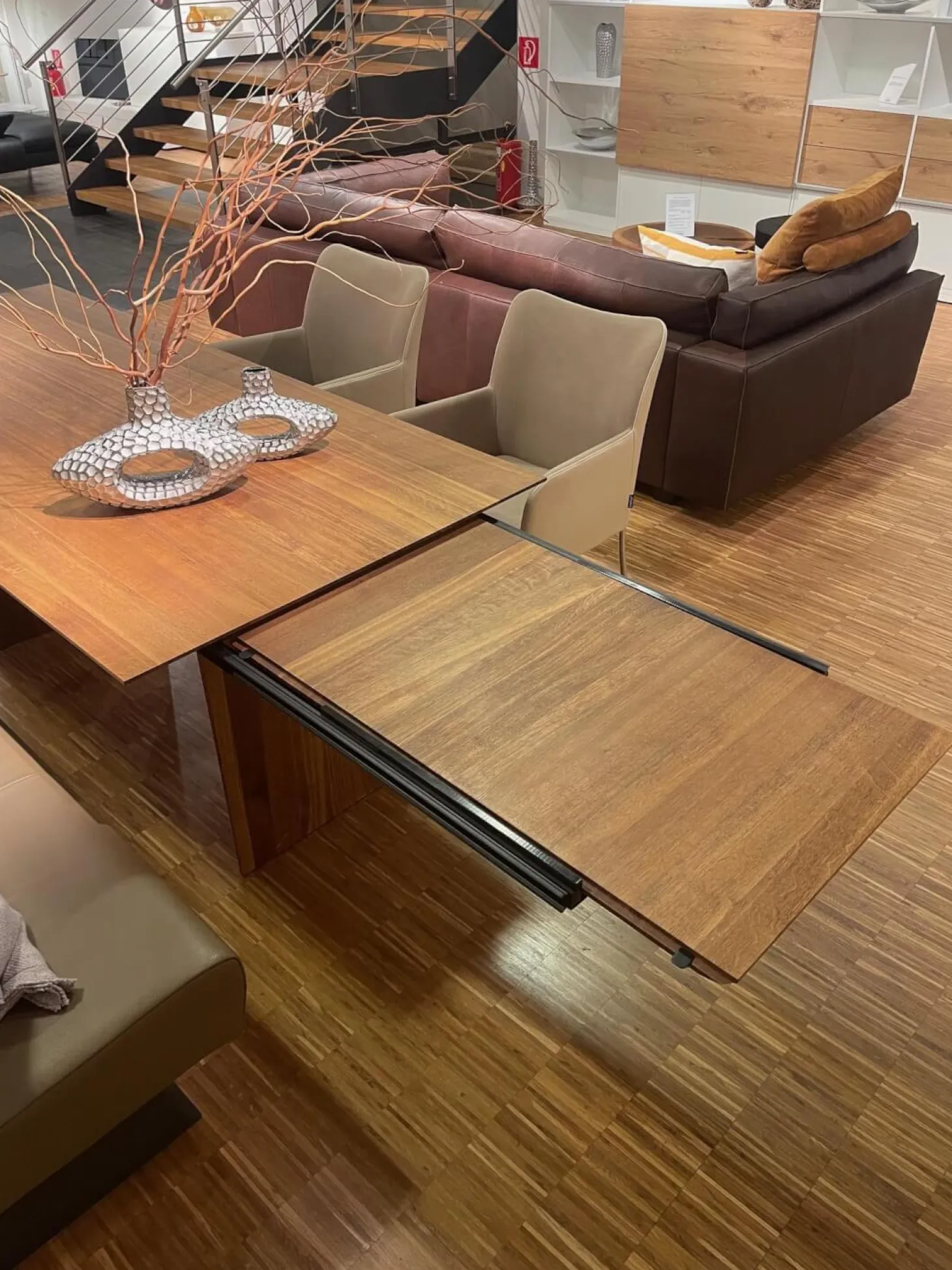 Esstisch Sigma Eiche Massiv Geräuchert Inklusive Auszug