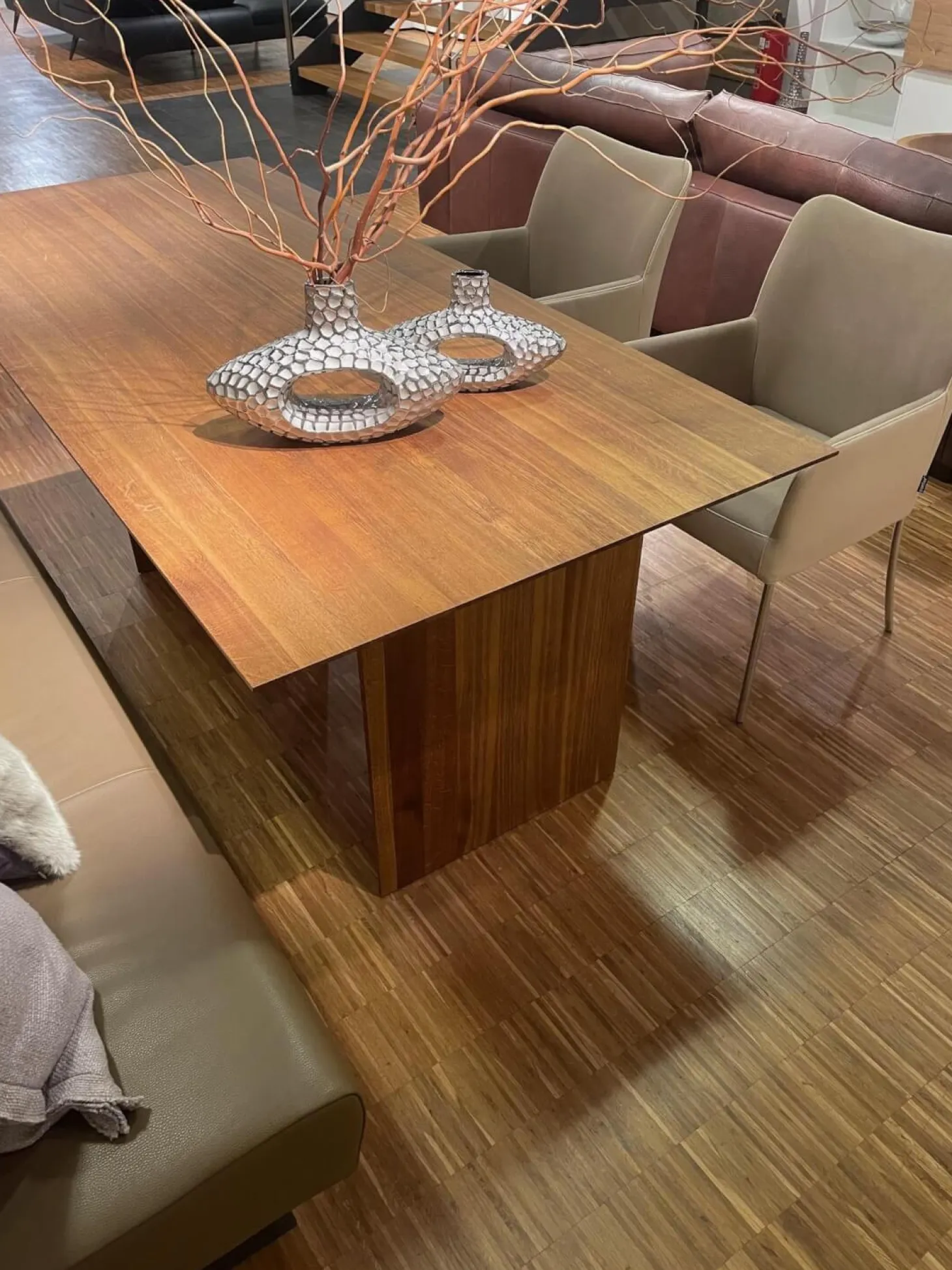 Esstisch Sigma Eiche Massiv Geräuchert Inklusive Auszug