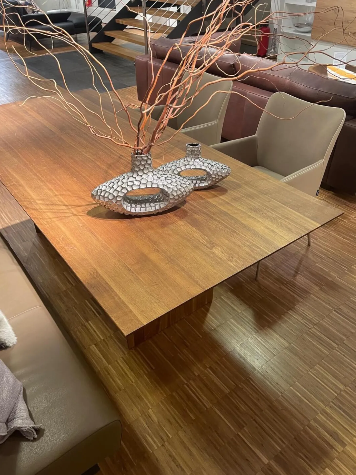 Esstisch Sigma Eiche Massiv Geräuchert Inklusive Auszug