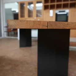 Esstisch Sky-Briccola SM Platte Gewachst Gestell In Rautenform Irondust Lackiert Anthrazitgrau