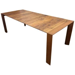 Esstisch SL 1 Astiger Nussbaum Natur Geölt Äste Mit Harz Ausgegossen Inklusive Auszug