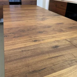 Esstisch SL 1 Astiger Nussbaum Natur Geölt Äste Mit Harz Ausgegossen Inklusive Auszug