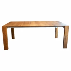 Esstisch SL 1 Ausziehbar Astnuss Naturgeölt mit Harzausguss