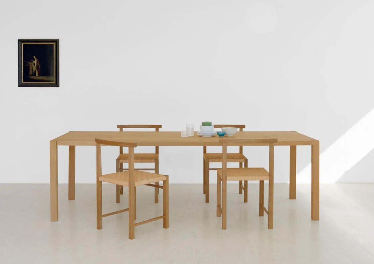 Esstisch Sloane Europäische Eiche Weiß Pigmentiert Gewachst Ohne Stühle