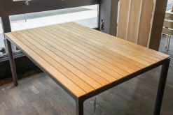 Esstisch Soft Teak Outdoor Gestell Aluminium Anthrazit Pulverbeschichtet