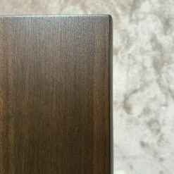 Esstisch Spyder Wood Platte Eiche Verbrannt Gestell Stahl Graphit Matt Grau Lackiert