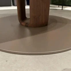 Esstisch Sqround Ast Nussbaum Hartwachssiegel Bodenplatte Sahara Beige Mit Auszug