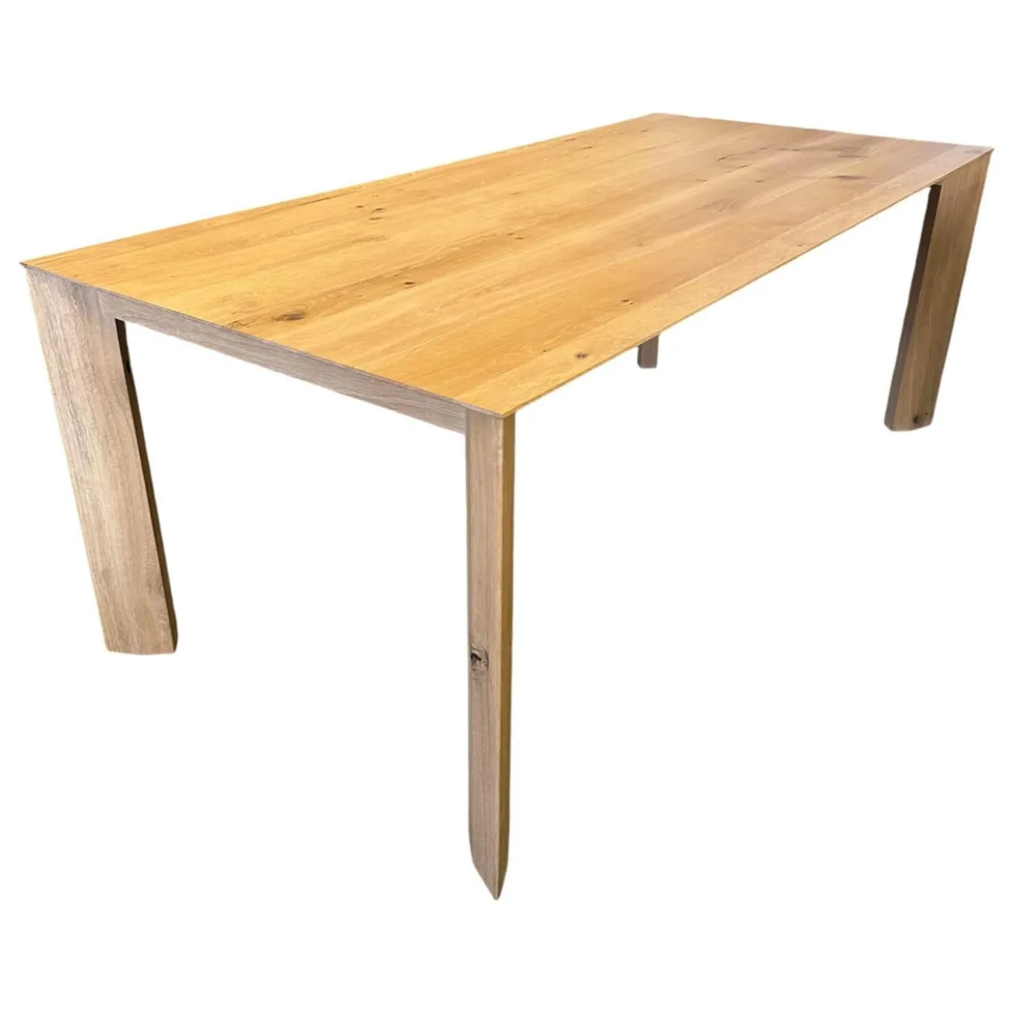 Esstisch SR 1 Light Knorrige Eiche Puro Geölt Äste Mit Zinn Ausgegossen Inklusive Auszug